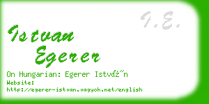 istvan egerer business card